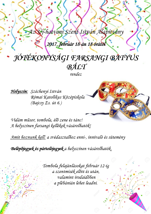 Farsangi bál plakát 2017