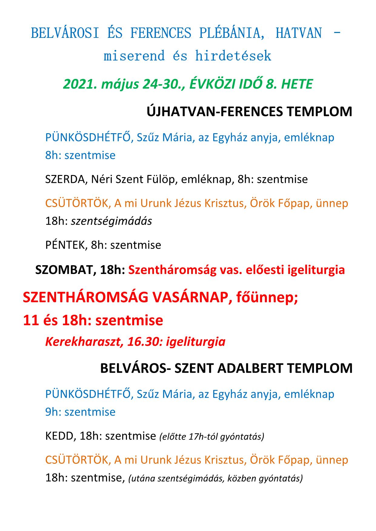 HATVAN FERENCES 2021.05.23. Pünkösd 1