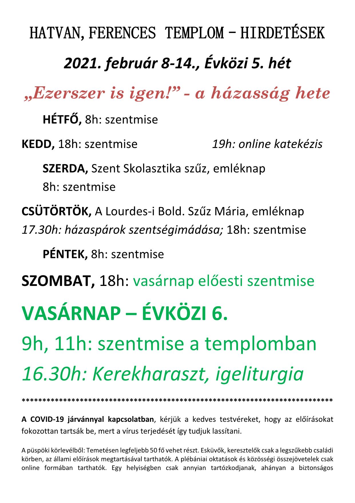 HATVAN hirdetés 2021. 02.07. 1