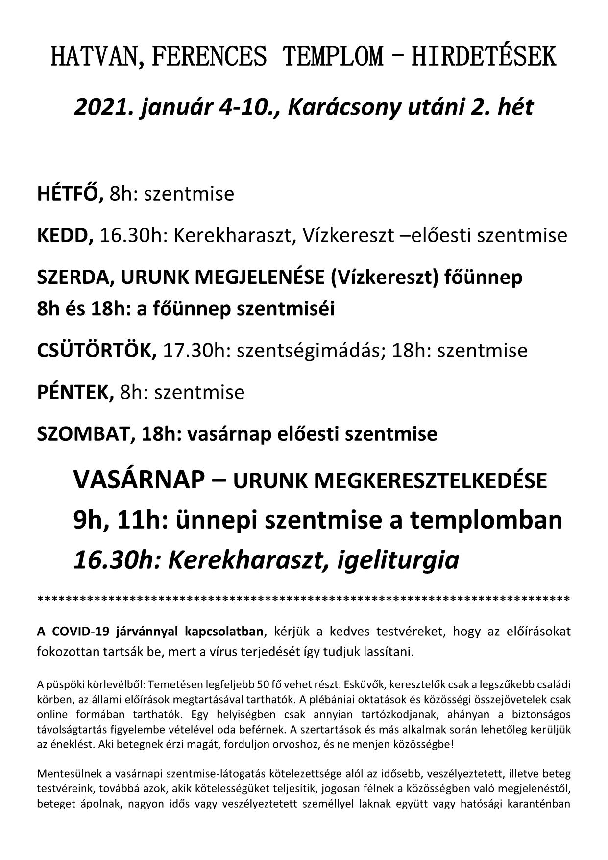 HATVAN hirdetés 21.01.03. 1