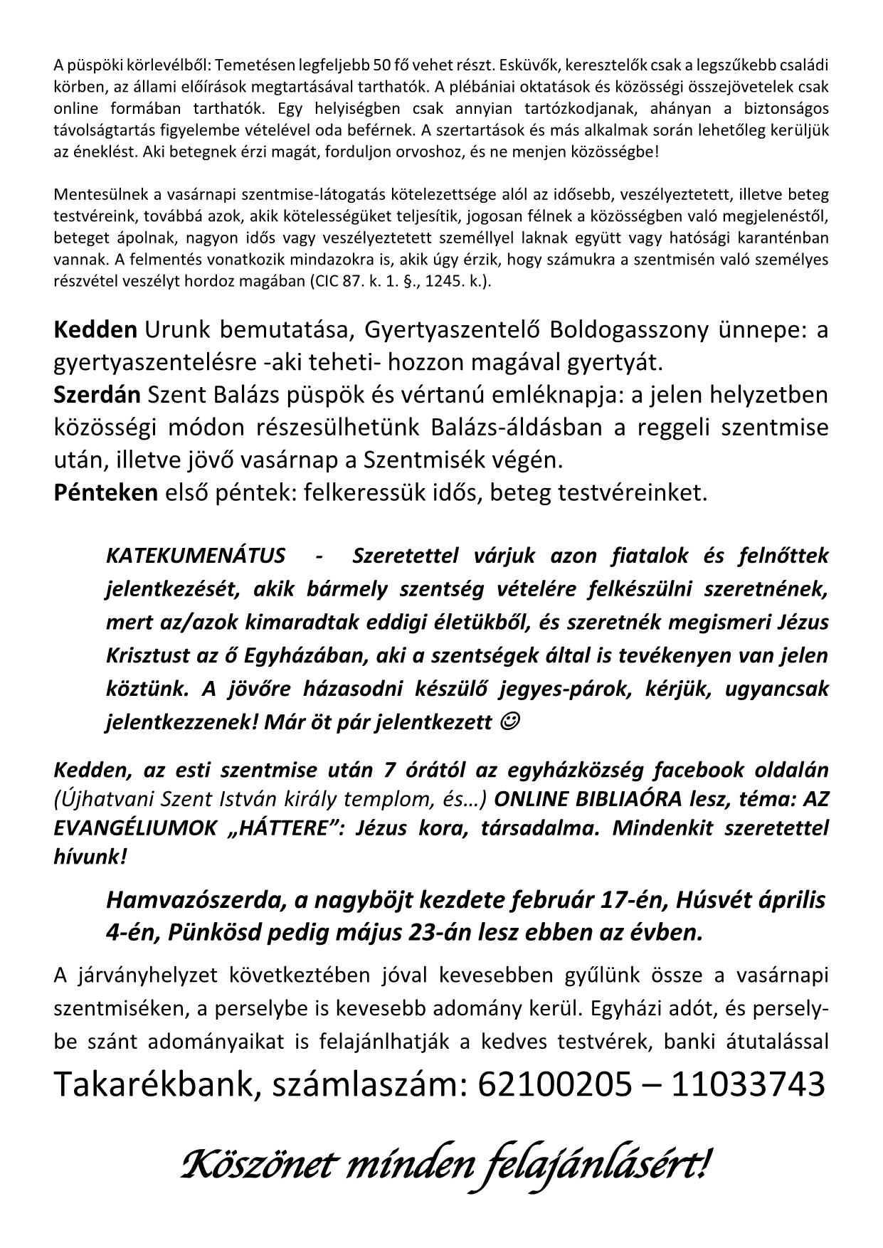 HATVAN hirdetés 21.01.31. 2