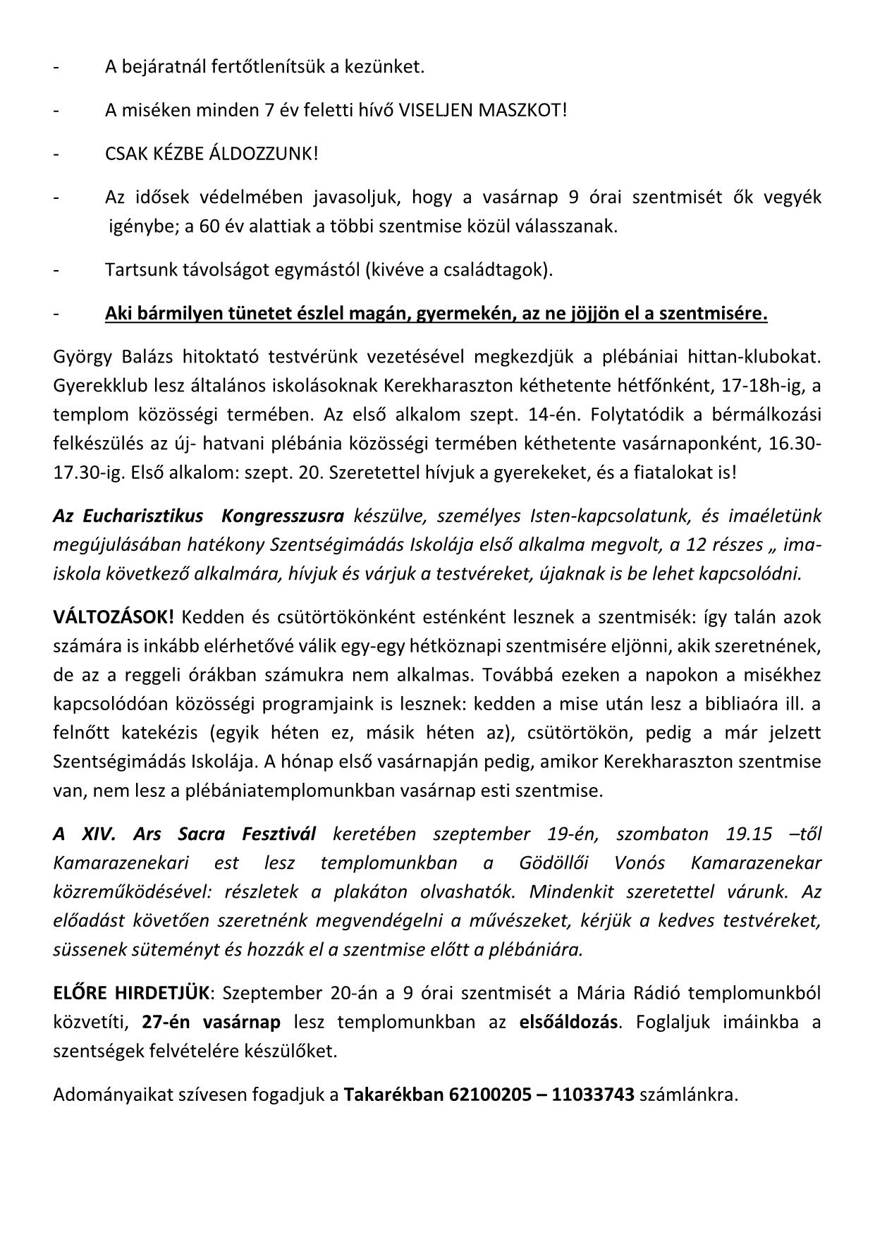 Hírdetés évközi 24. vasárnap 2