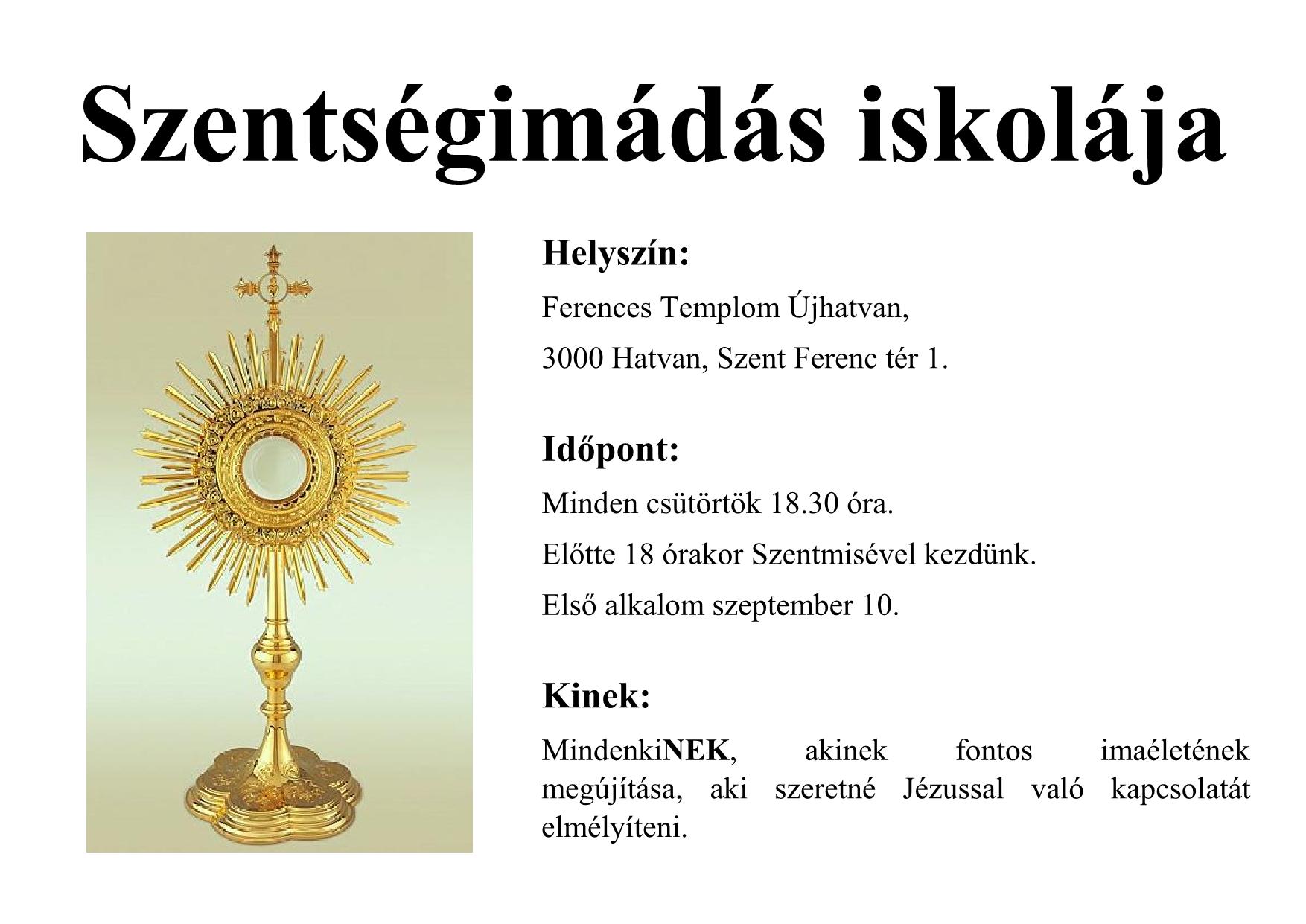 Szentségimádás iskolájaj 1
