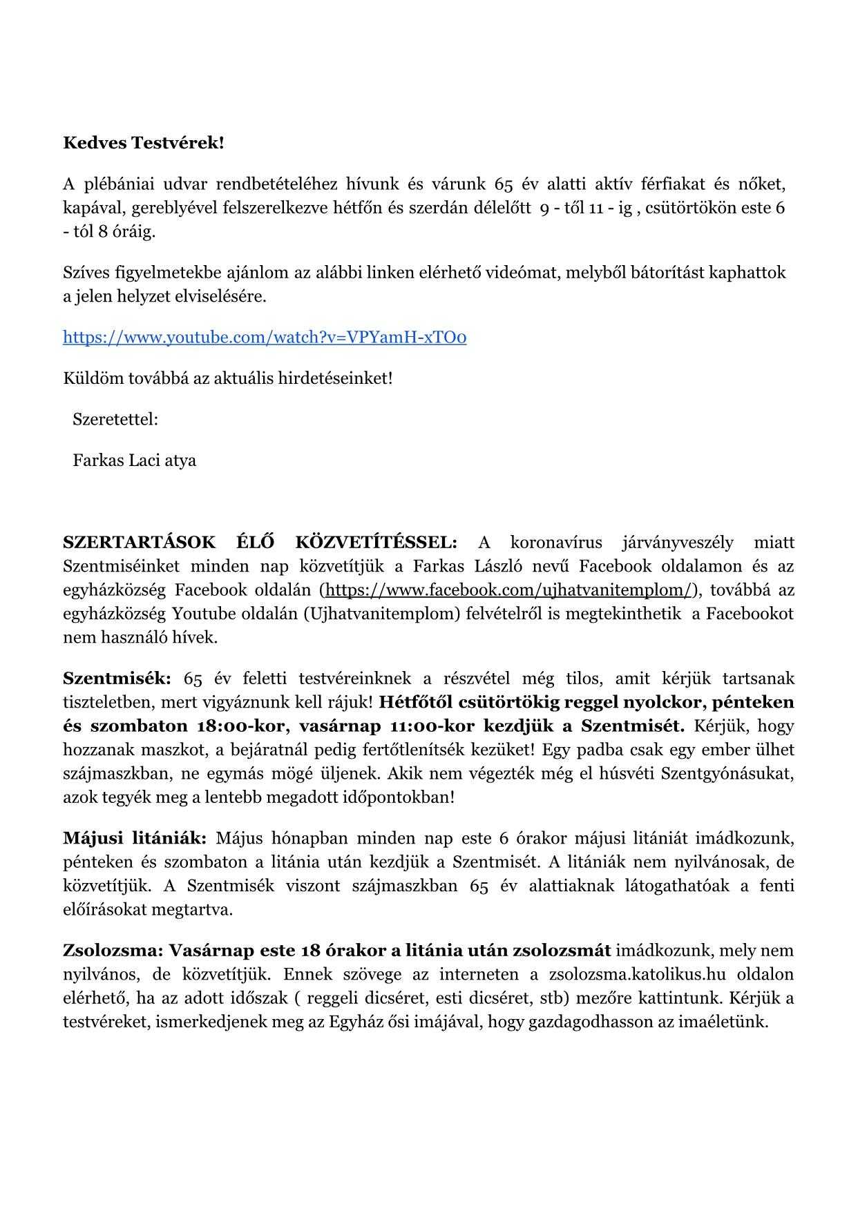 Hirdetés Húsvét4.vasárnapjára4 2 optimized