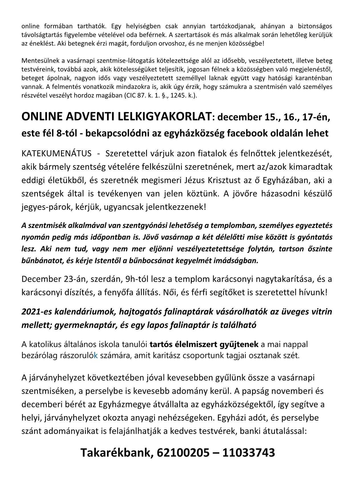 hirdetés 2020.12.13. 2